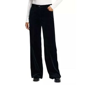 NWT Theory 5 Pocket High Rise Stretch Straight Leg Velvet Jeans Black Size 6